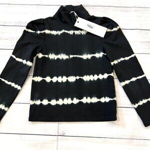 🆕NWT Steph Tie Dye Black Turtleneck Sweat